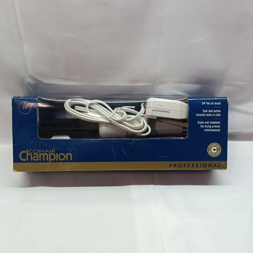 Conair Champion Professional 3/4 inch Hot Air Styling Brush Model GC75A White